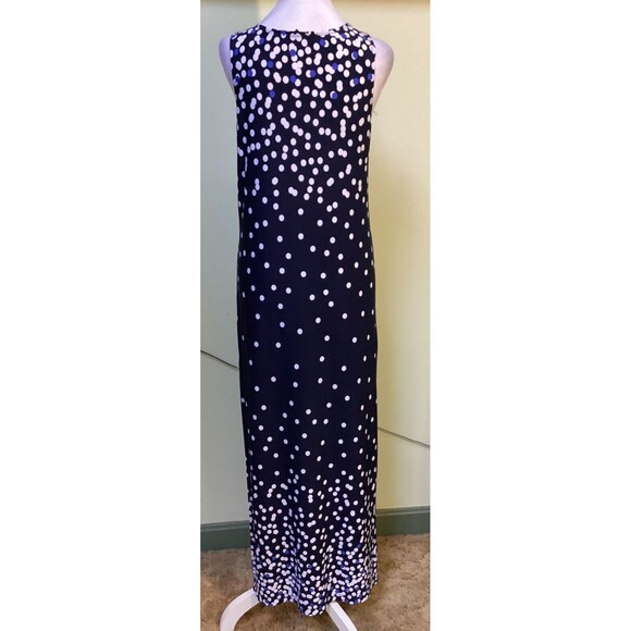 Tiana B. Women's Maxi Dress Size S Polka Dot Stretch Sleeveless Side Slit Flowy - Picture 6 of 9